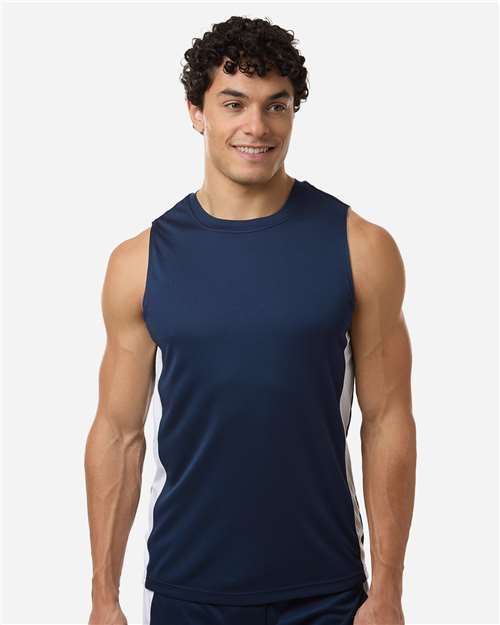 Team 365 TT115, Unisex Zone Performance Reversible Jersey, Sport Dark Navy/ White