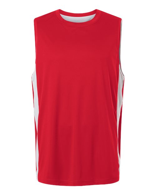 Team 365 TT115, Unisex Zone Performance Reversible Jersey, Sport Red/ White