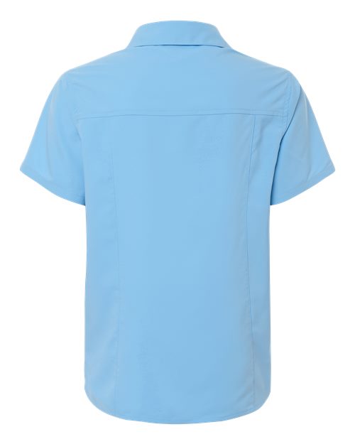 CORE365 CE520W, Women's Ultrauvp Shoreline Short Sleeve Staff Shirt, Columbia Blue