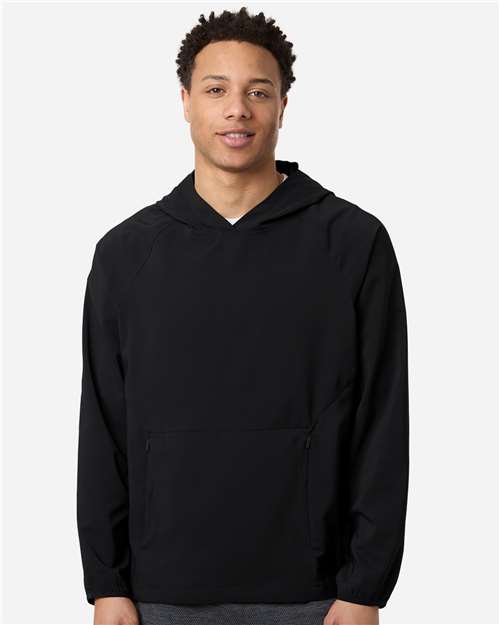 CORE365 CE520L, Men's Ultrauvp Shoreline Long Sleeve Hooded Pullover, Black