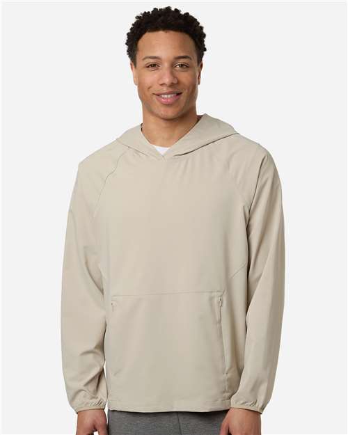 CORE365 CE520L, Men's Ultrauvp Shoreline Long Sleeve Hooded Pullover, Stone