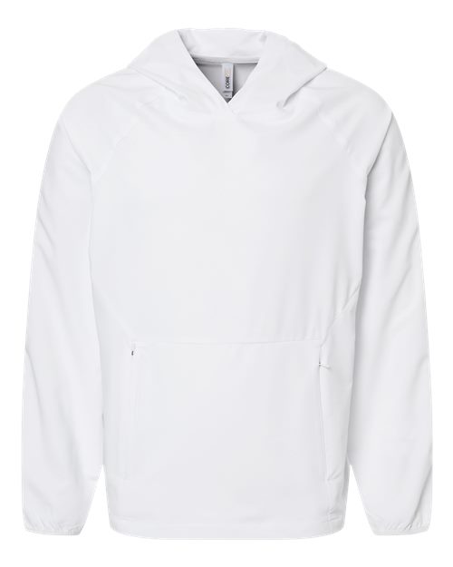 CORE365 CE520L, Men's Ultrauvp Shoreline Long Sleeve Hooded Pullover, White