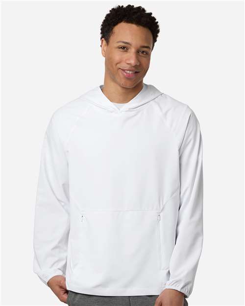 CORE365 CE520L, Men's Ultrauvp Shoreline Long Sleeve Hooded Pullover, White