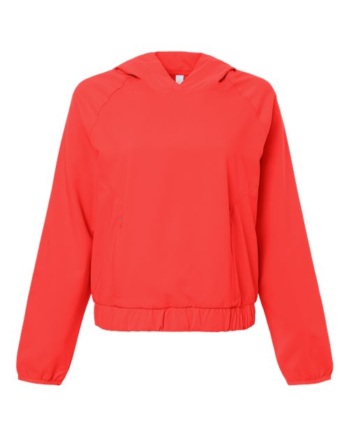 CORE365 CE520LW, Women's Ultrauvp Shoreline Long Sleeve Hooded Pullover, Marina Red