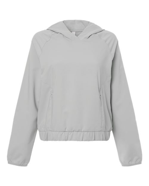 CORE365 CE520LW, Women's Ultrauvp Shoreline Long Sleeve Hooded Pullover, Platinum