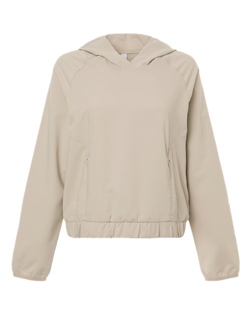 CORE365 CE520LW, Women's Ultrauvp Shoreline Long Sleeve Hooded Pullover, Stone