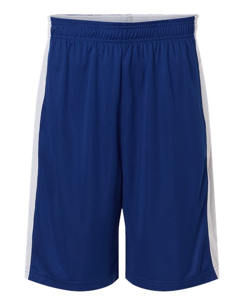Team 365 TT115B, Unisex Zone Performance Reversible Shorts, Sport Royal/ White