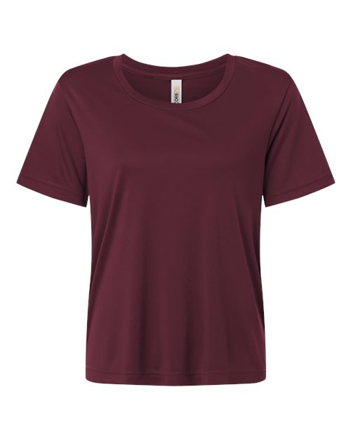CORE365 CE10W, Women's Capital Performance T-shirt, Burgundy