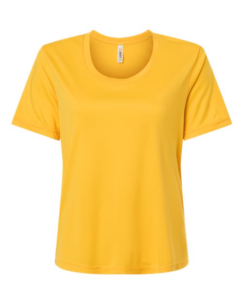 CORE365 CE10W, Women's Capital Performance T-shirt, Campus Gold