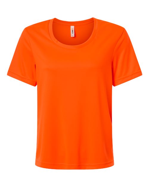 CORE365 CE10W, Women's Capital Performance T-shirt, Safety Orange