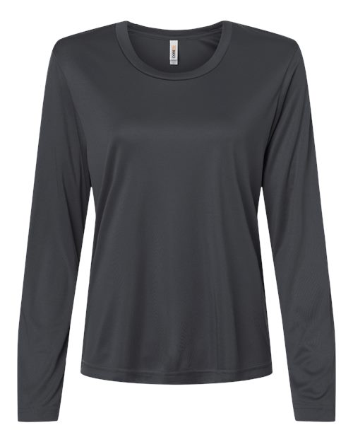 CORE365 CE10LW, Women's Capital Performance Long Sleeve T-shirt, Carbon