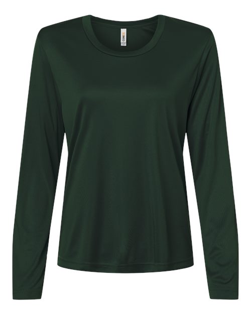 CORE365 CE10LW, Women's Capital Performance Long Sleeve T-shirt, Forest