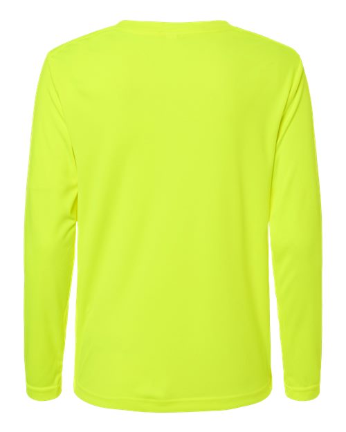 CORE365 CE10LW, Women's Capital Performance Long Sleeve T-shirt, Safety Yellow