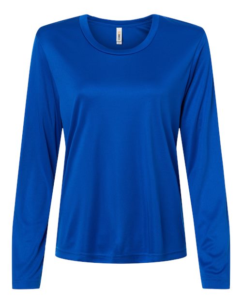 CORE365 CE10LW, Women's Capital Performance Long Sleeve T-shirt, True Royal