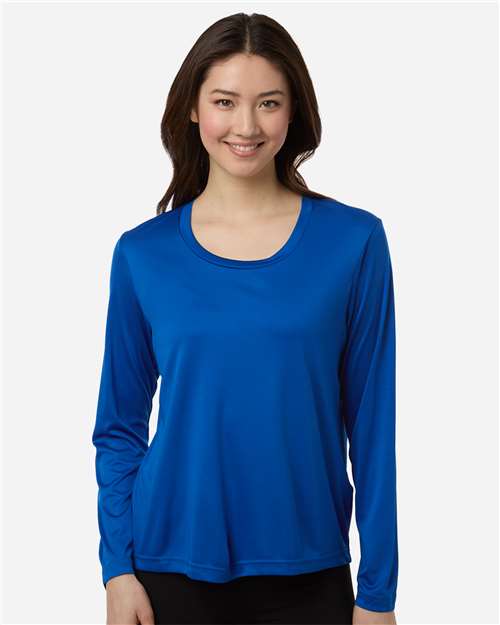 CORE365 CE10LW, Women's Capital Performance Long Sleeve T-shirt, True Royal