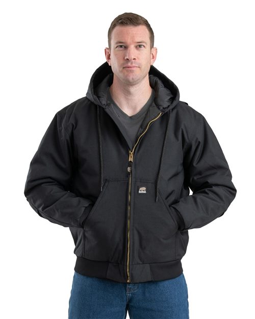Men's Icecap Insulated Hooded Jacket - - 13631 798A4 AB Retail Exclusive Brands Berne Apparel CA New ab Drawstring Full-Zips Hooded Jackets Mens & Unisex New AB NJ51 Nylon Outerwear Pockets Workwear Zips
