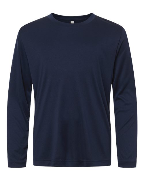 CORE365 CE10LY, Youth Capital Performance Long Sleeve T-shirt, Classic Navy