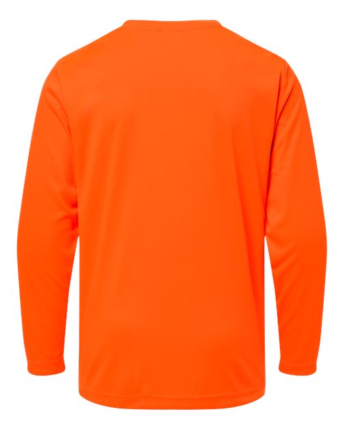 CORE365 CE10LY, Youth Capital Performance Long Sleeve T-shirt, Safety Orange