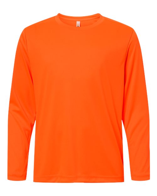 CORE365 CE10LY, Youth Capital Performance Long Sleeve T-shirt, Safety Orange