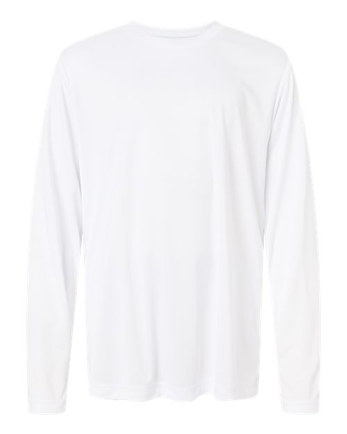 CORE365 CE10LY, Youth Capital Performance Long Sleeve T-shirt, White