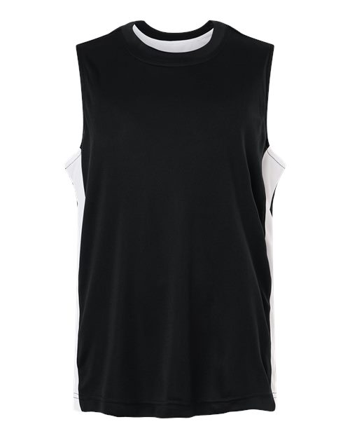 Team 365 TT115Y, Youth Zone Performance Reversible Jersey, Black/ White