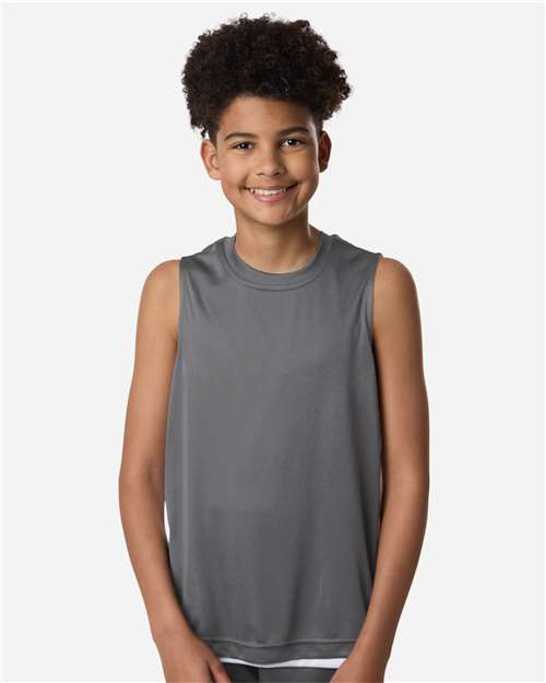 Team 365 TT115Y, Youth Zone Performance Reversible Jersey, Sport Graphite/ White