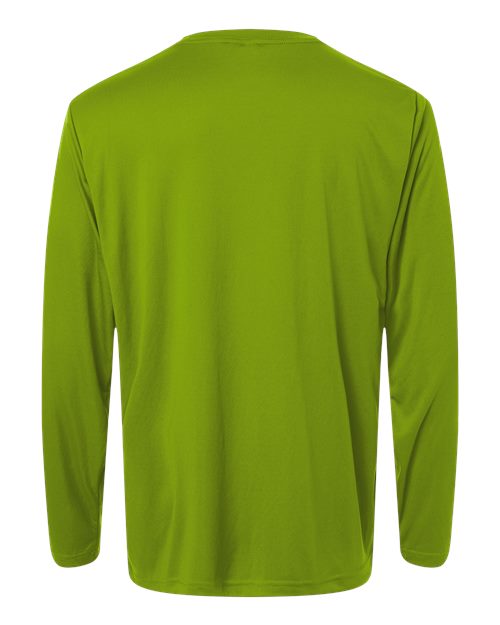 CORE365 CE10L, Unisex Capital Long Sleeve Performance T-shirt, Acid Green