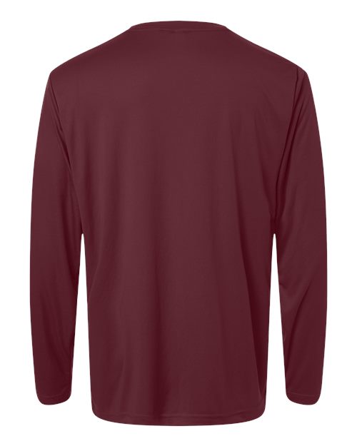 CORE365 CE10L, Unisex Capital Long Sleeve Performance T-shirt, Burgundy