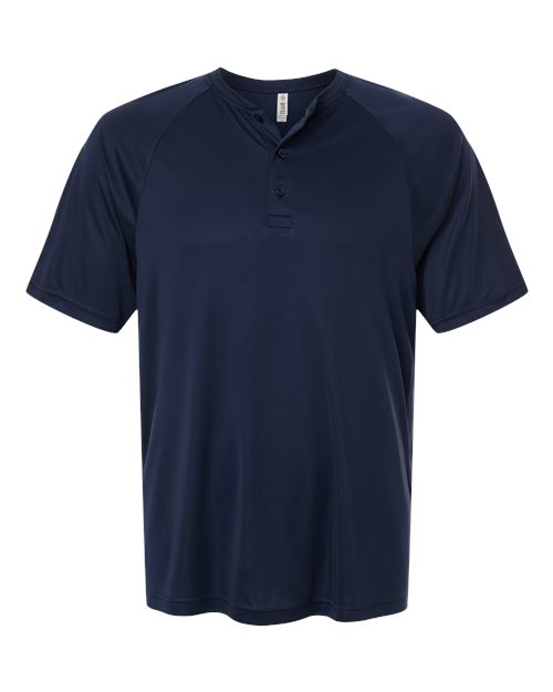 Team 365 TT11HN, Men's Zone Performance Henley, Sport Dark Navy