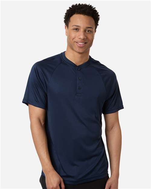 Team 365 TT11HN, Men's Zone Performance Henley, Sport Dark Navy