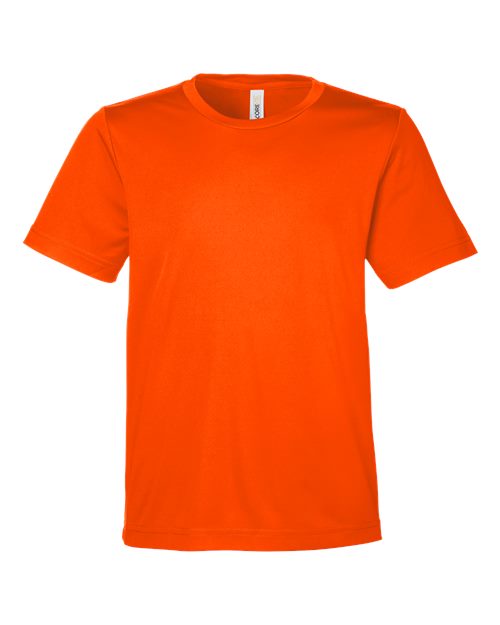 CORE365 CE10Y, Youth Capital Performance T-shirt, Safety Orange