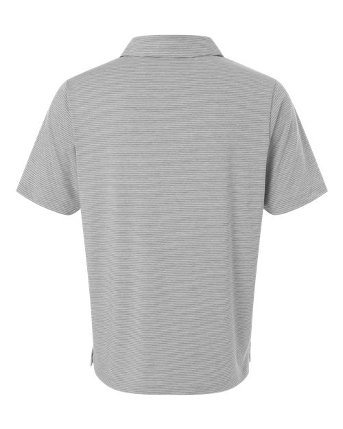 Team 365 TT125, Men's Relay Heathered Stripe Polo, Athletic Heather/ White