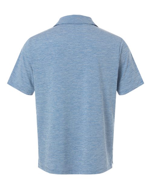 Team 365 TT125, Men's Relay Heathered Stripe Polo, Sport Royal Heather/ White