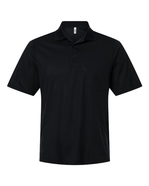 CORE365 CE108P, Men's Nova Performance Pique Pocket Polo, Black