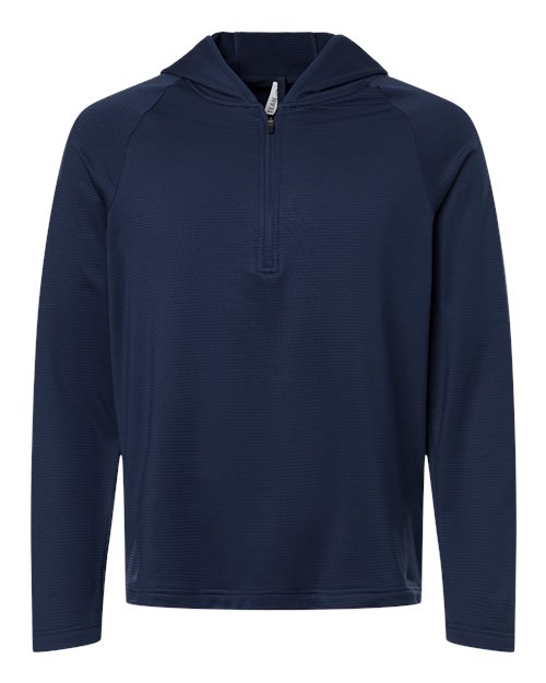 Team 365 TT200, Men's Qualify Quarter-zip Hooded Pullover, Sport Dark Navy