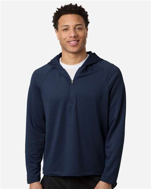 Team 365 TT200, Men's Qualify Quarter-zip Hooded Pullover, Sport Dark Navy