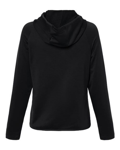 Team 365 TT200W, Women's Qualify Quarter-zip Hooded Pullover, Black