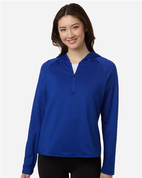 Team 365 TT200W, Women's Qualify Quarter-zip Hooded Pullover, Sport Royal