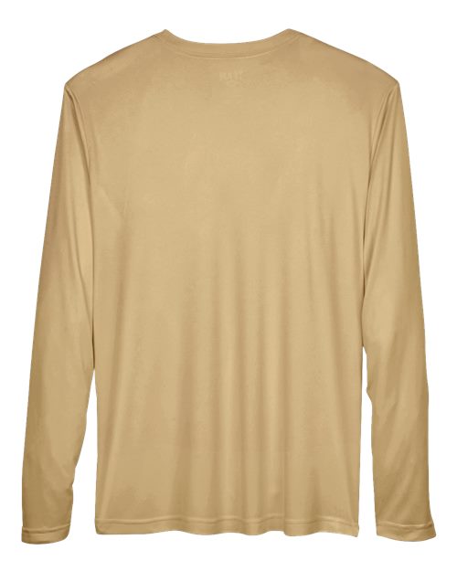 Team 365 TT11L, Men's Zone Performance Long Sleeve T-shirt, Sport Vegas Gold