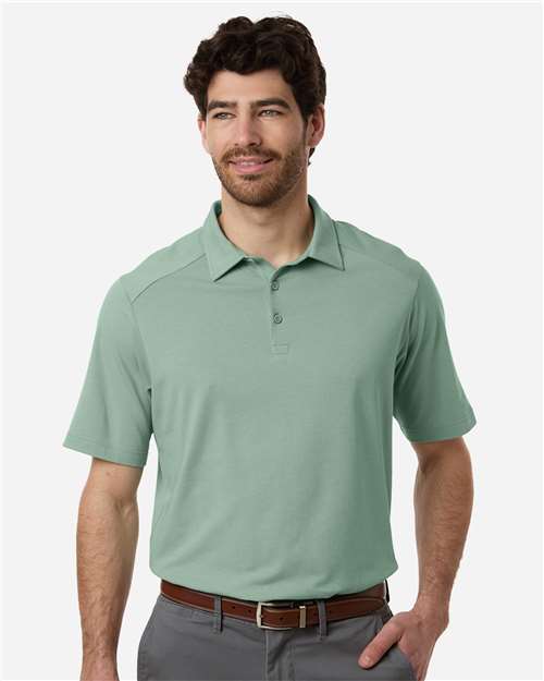 Devon & Jones DG102, Men's Seaton Pebble Textured Polo, Balsam Green