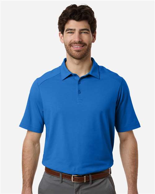 Devon & Jones DG102, Men's Seaton Pebble Textured Polo, French Blue
