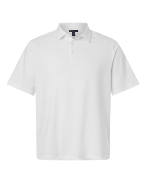 Devon & Jones DG102, Men's Seaton Pebble Textured Polo, White