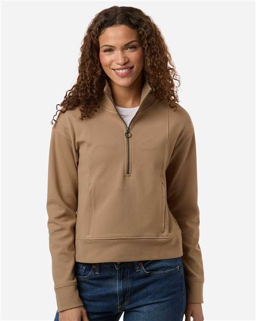 North End NE220W, Women's Mantra Half-zip Ottoman Pullover, Cafe