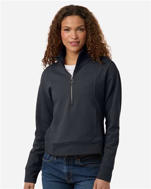 North End NE220W, Women's Mantra Half-zip Ottoman Pullover, Carbon