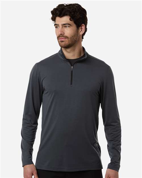 North End NE405, Men's Jaq Stretch Performance Quarter-zip, Carbon/ Black