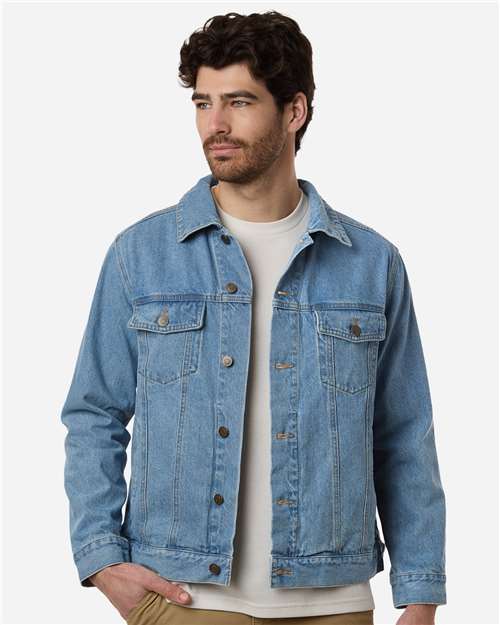 Harriton M75, Unisex Cooper Denim Jacket, Light Denim