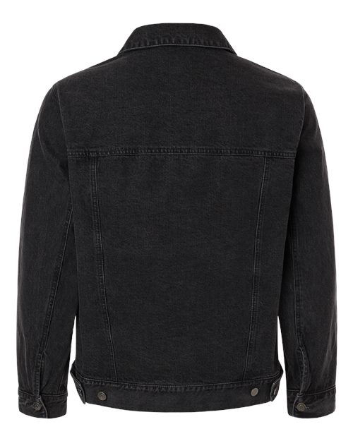Harriton M75, Unisex Cooper Denim Jacket, Washed Black