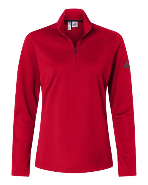Adidas A400, Women's Lightweight Quarter-zip Pullover, Power Red