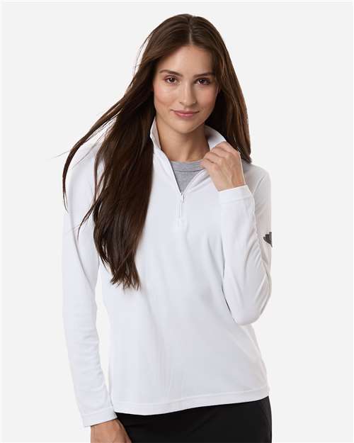 Adidas A400, Women's Lightweight Quarter-zip Pullover, White