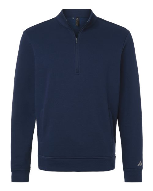 Adidas A721, Men's Elevated Fleece Quarter-zip Pullover, Collegiate Navy
